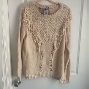 Beautiful Ecru Sweater by Chelsea and Violet